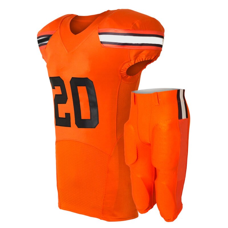 Polyester Practice Football Jersey Set and Standard Bootleg 2 Integrated Football Pants with Built-in Pads