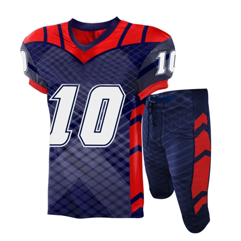 Polyester Practice Football Jersey Set and Standard Bootleg 2 Integrated Football Pants with Built-in Pads