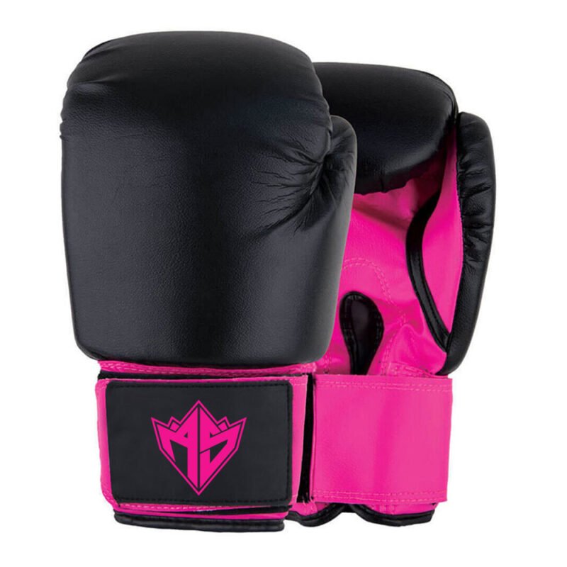 Training Boxing Gloves 16Oz Black and Hot Pink Color