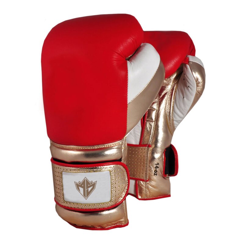 Boxing Gloves 16Oz Red and Golden Color