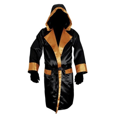 Adult Mens Boxing Robe World Champion, Boxer Robe Black/Gold