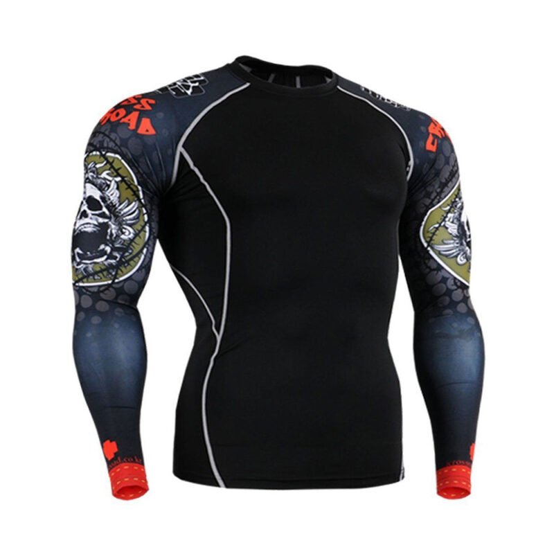 Mens Rash Guard Basic Skins UPF 50+ Long Sleeve Rash Guard