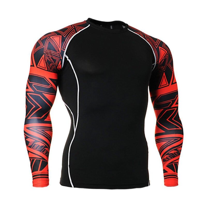 Mens Rash Guard Basic Skins UPF 50+ Long Sleeve Rash Guard