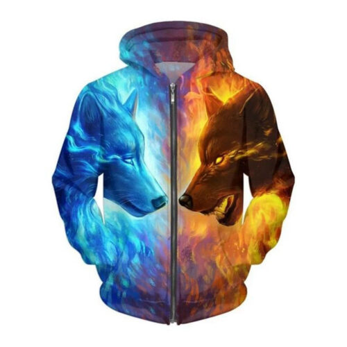 Hoodies for Men and Women Hooded Sweatshirt 3D Tie Dye Pullover Long Sleeve Crewneck Tops with Pockets