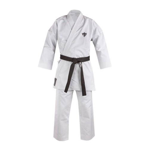 Karate Gi 8 oz Lightweight Uniform with Belt Soft Poly Cotton Blend Fabric for Martial Arts Beginner Training Suit