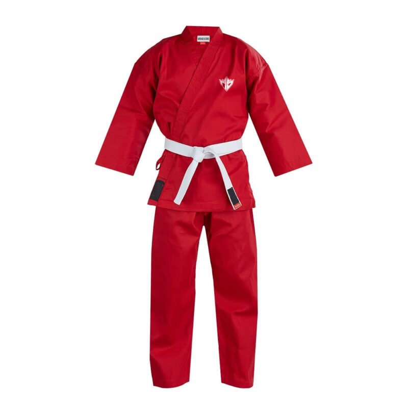 Karate Gi 8 oz Lightweight Uniform with Belt Soft Poly Cotton Blend Fabric for Martial Arts Beginner Training Suit