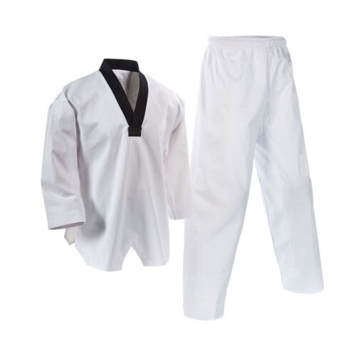 Taekwondo MTX S2 Uniform Black BK V-Neck Dobok White Uniforms Tae Kwon Do MMA Martial arts